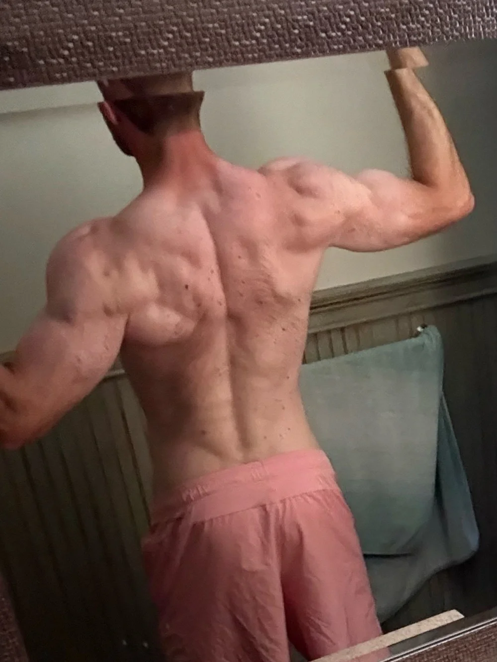 Used pink adidas Men's Rose Athletic Shorts